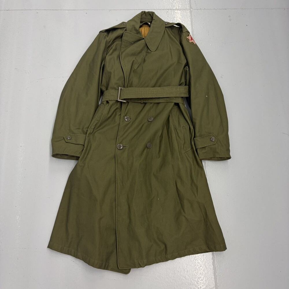 Vintage 50s US Army OG-107 Korean War Military Overcoat